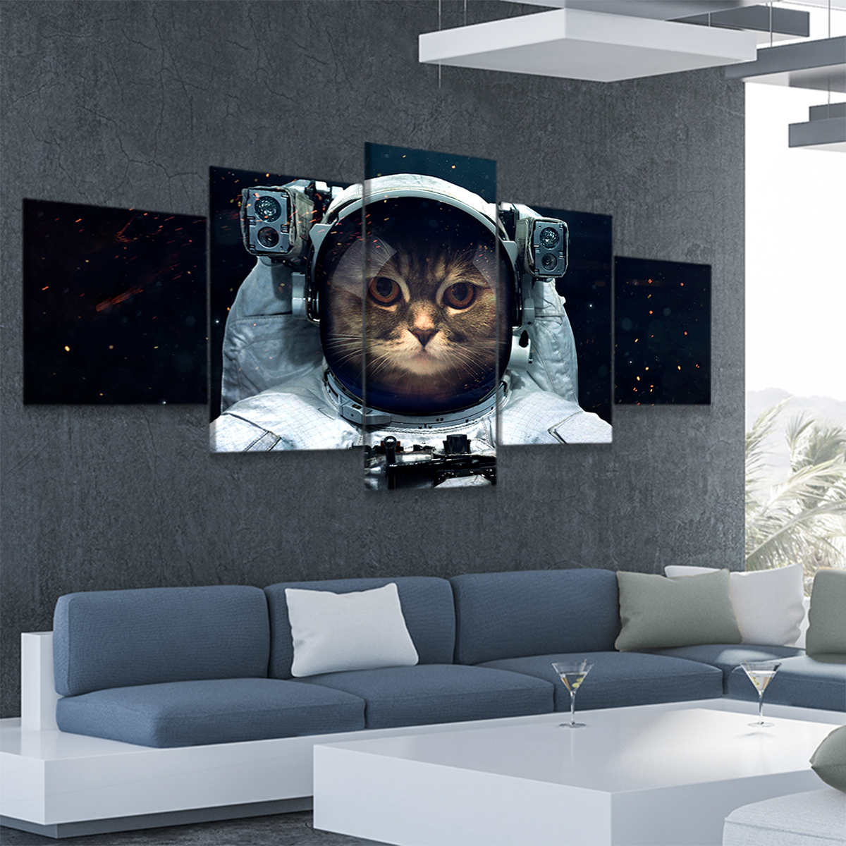 Cat Astronaut Wall Art Canvas Print-Stunning Canvas Prints
