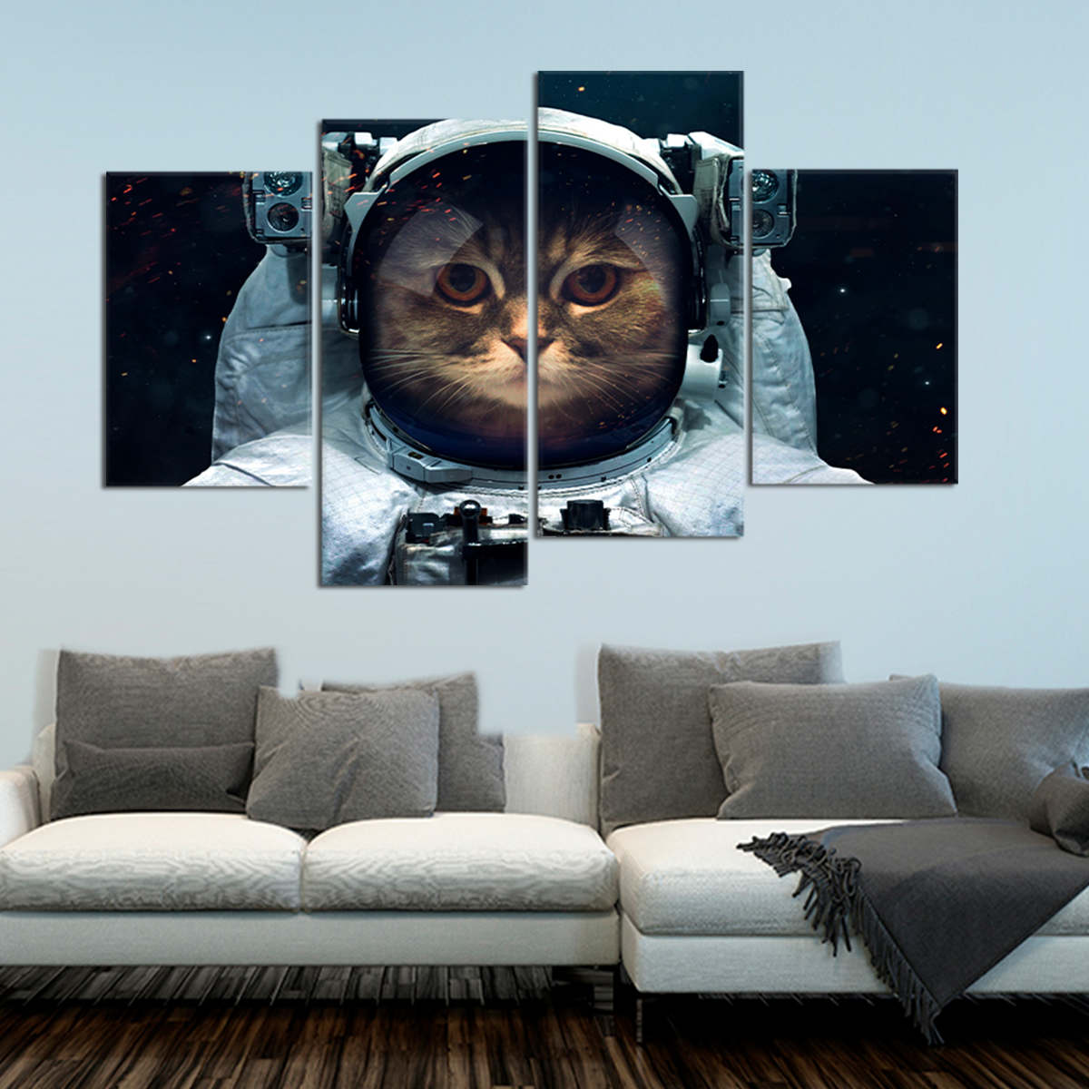 Cat Astronaut Wall Art Canvas Print-Stunning Canvas Prints