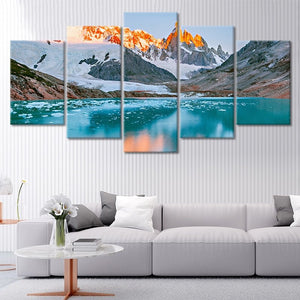 Patagonia Mountain Lake Wall Art Canvas-Stunning Canvas Prints