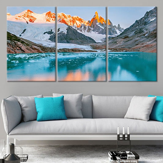 Patagonia Mountain Lake Wall Art Canvas-Stunning Canvas Prints