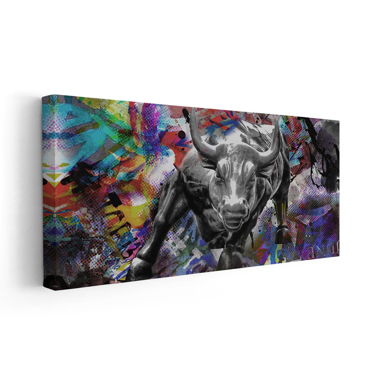 Abstract Charging Bull Wall Art Canvas Print-Stunning Canvas Prints