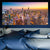 Chicago Skyline at Sunset 5 piece wall art