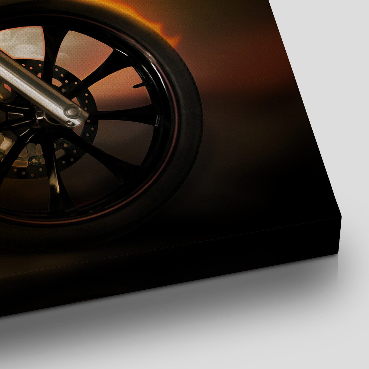 Flaming Chopper Motorcycle Wall Art Canvas Print-Stunning Canvas Prints