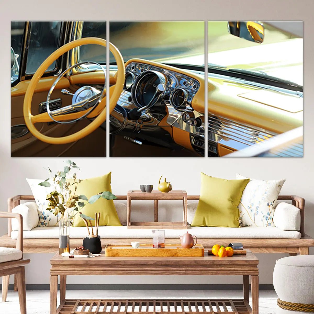 Vintage Car Dashboard Wall Art-Stunning Canvas Prints