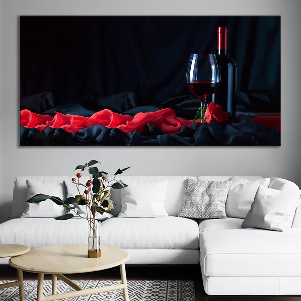 Classic Red Wine Canvas Wall Set l Canvas Prints