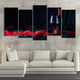Classic red wine Canvas Wall Art Set