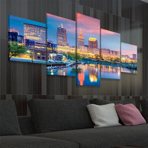 Cleveland Skyline Wall Art Canvas-Stunning Canvas Prints