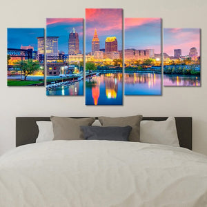 Cleveland Skyline Wall Art Canvas-Stunning Canvas Prints