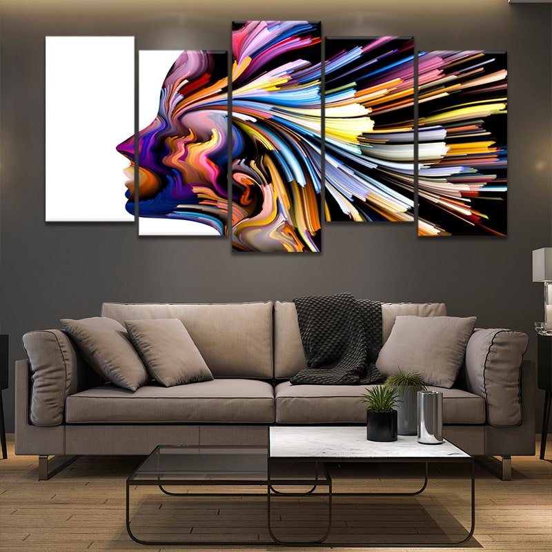 Human Face Abstract Wall Art For Wall-Stunning Canvas Prints