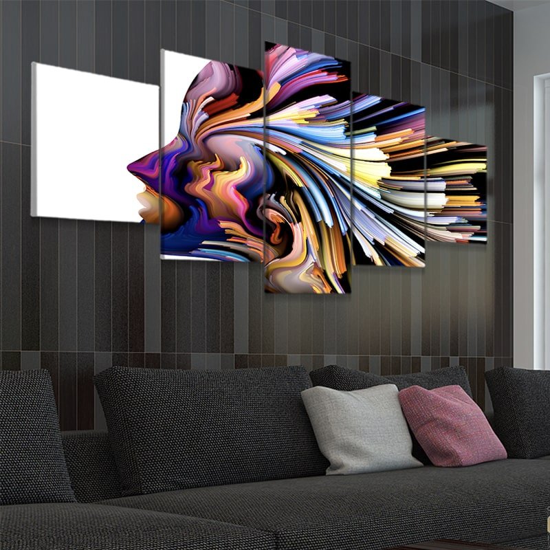Human Face Abstract Wall Art For Wall-Stunning Canvas Prints