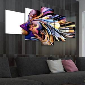 Human Face Abstract Wall Art For Wall-Stunning Canvas Prints