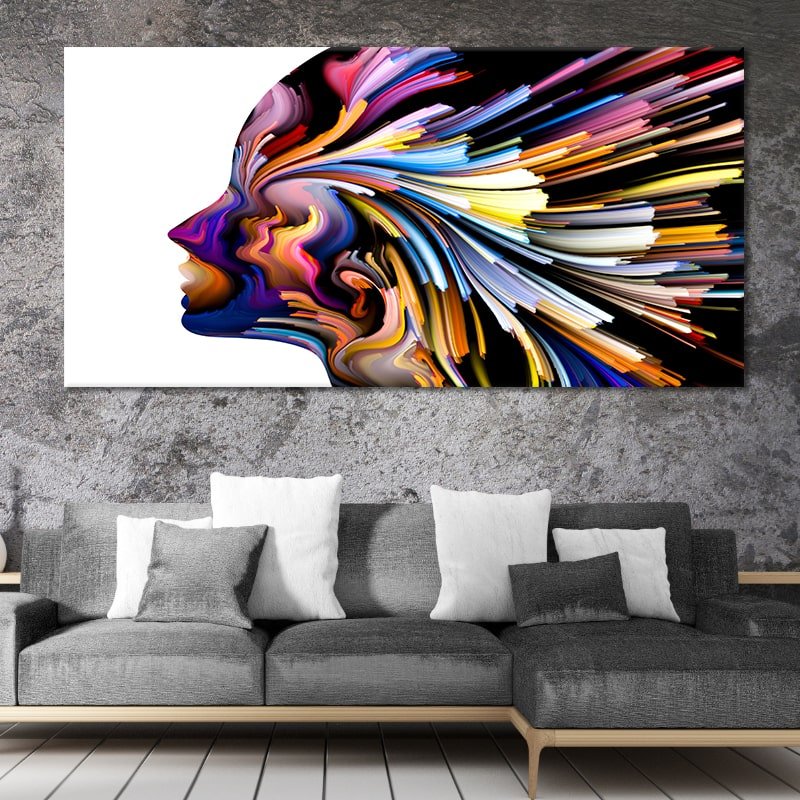 Human Face Abstract Wall Art For Wall-Stunning Canvas Prints