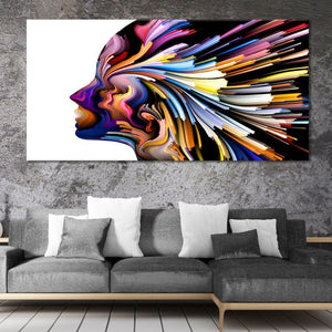 Human Face Abstract Wall Art For Wall-Stunning Canvas Prints