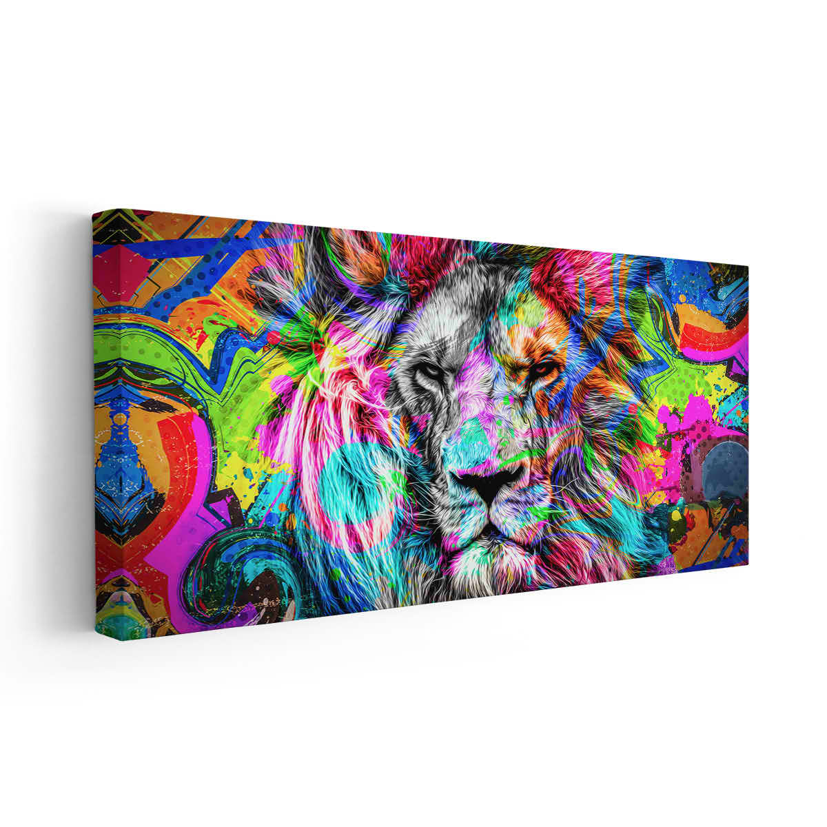 Colorful Abstract Lion Wall Art Canvas-Stunning Canvas Prints