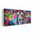 Colorful Abstract Lion Canvas Wall Art-Stunning Canvas Prints