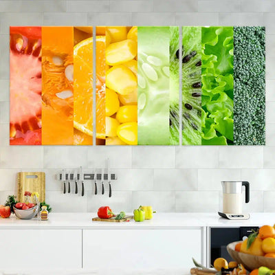 Rainbow Of Fruits And Vegetables Wall Art-Stunning Canvas Prints