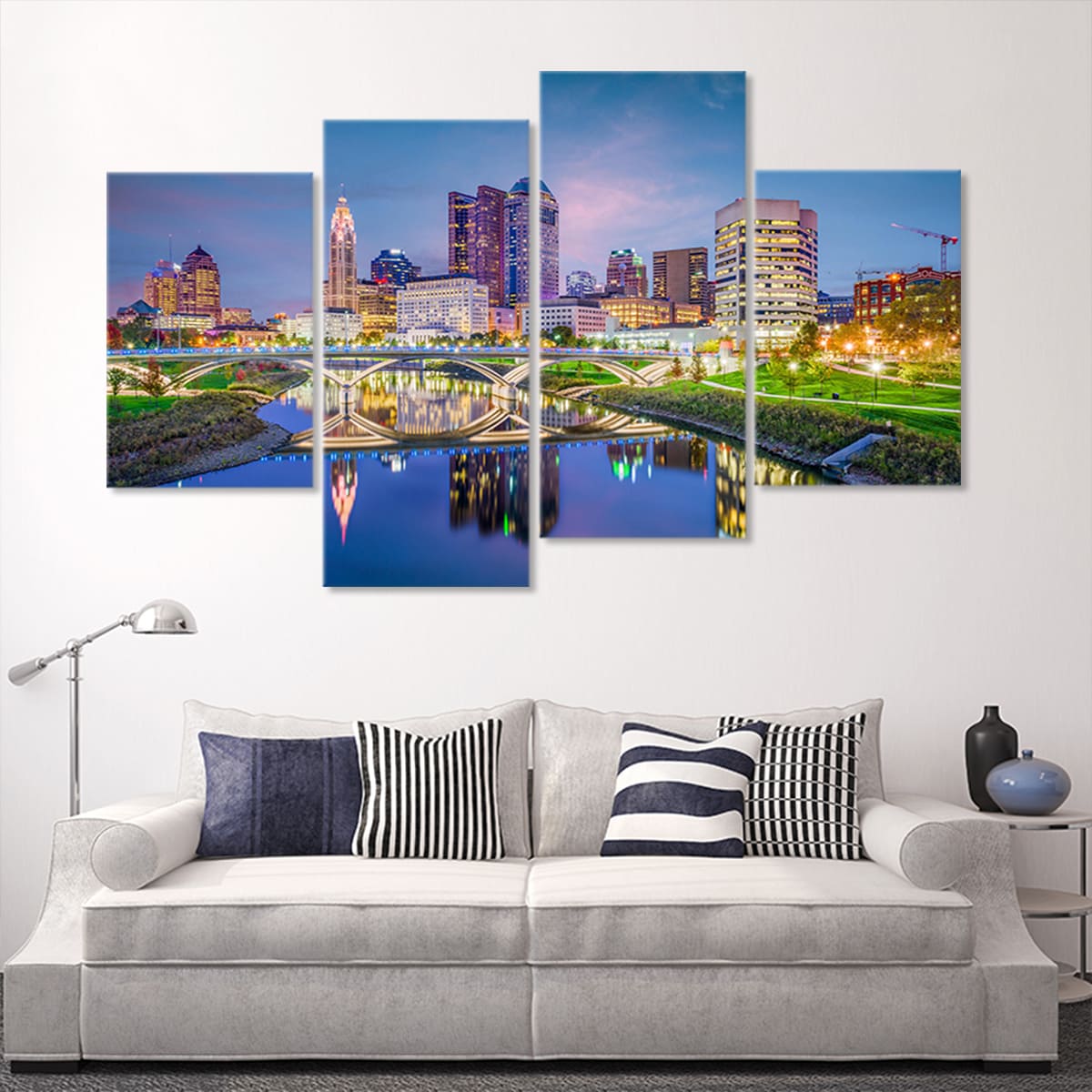 Columbus Ohio Skyline Wall Art Canvas-Stunning Canvas Prints
