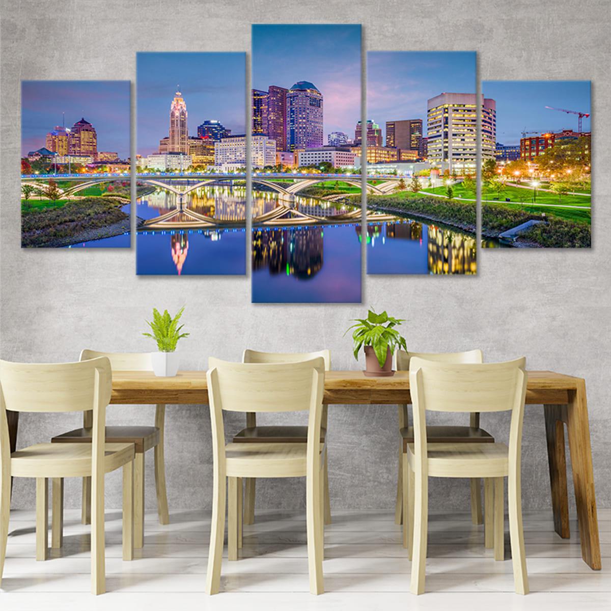 Columbus Ohio Skyline Wall Art Canvas-Stunning Canvas Prints