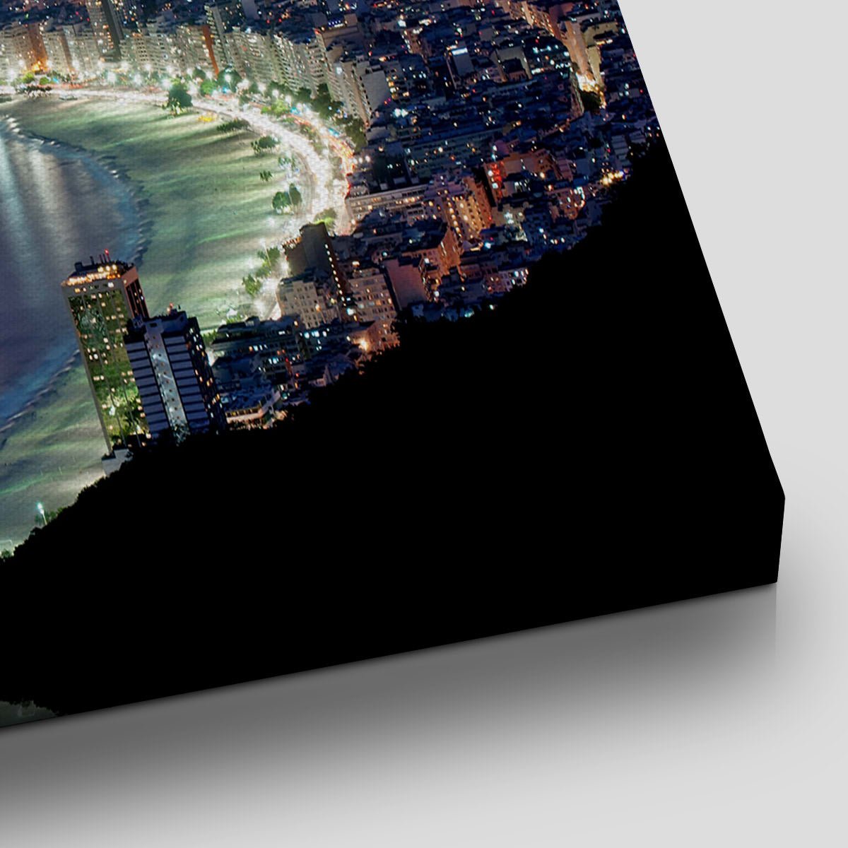 Copacabana Beach At Night Skyline Wall Art Canvas-Stunning Canvas Prints