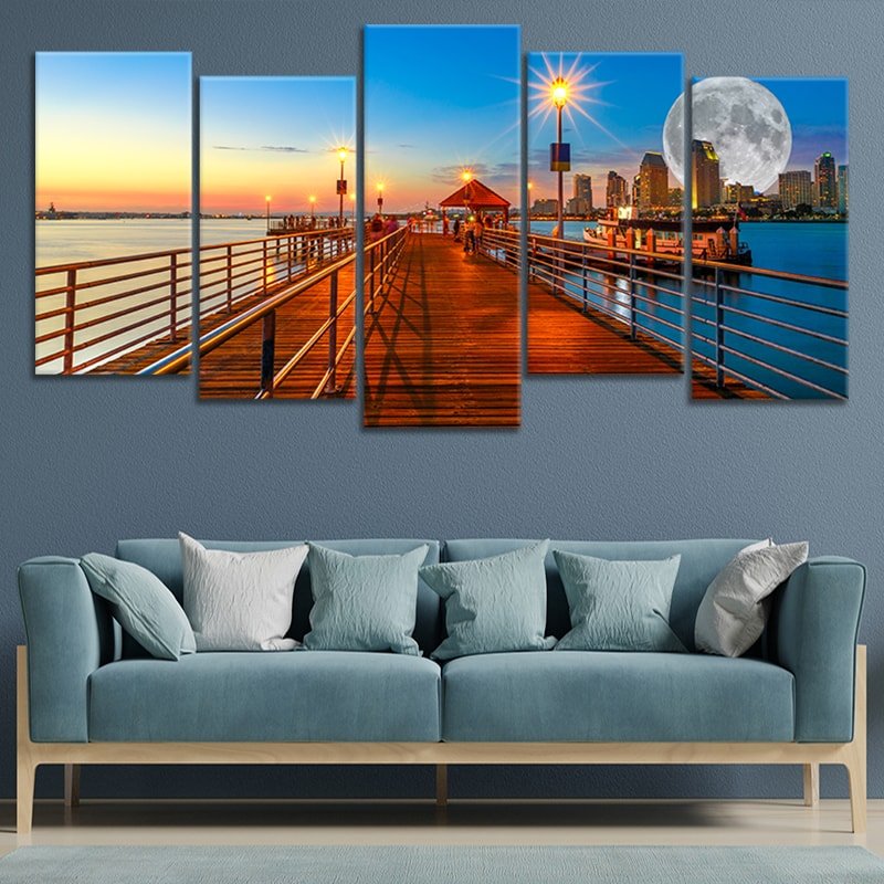 Coronado Pier Wall Art Canvas-Stunning Canvas Prints