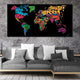 Country Names World Map Wall Art Canvas Print-Stunning Canvas Prints