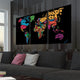 Country Names World Map Wall Art Canvas Print-Stunning Canvas Prints
