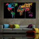 Country Names World Map Wall Art Canvas Print-Stunning Canvas Prints