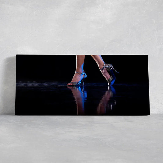 High heels dance pose canvas wall art for living room, modern fashion energy creating inspiring contemporary decor mood