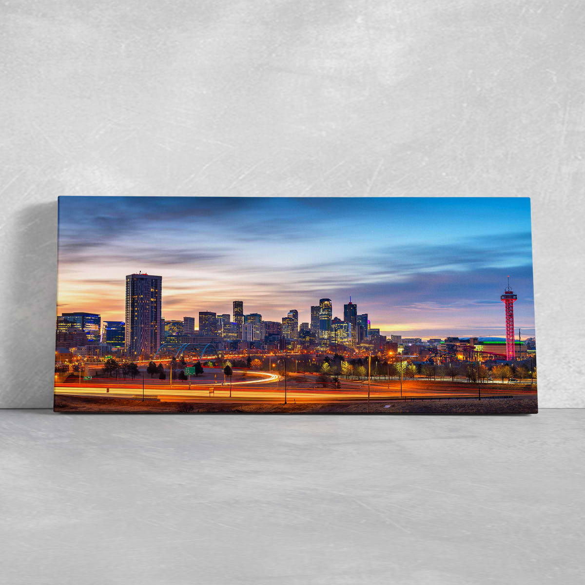 Denver Skyline Wall Art Canvas-Stunning Canvas Prints