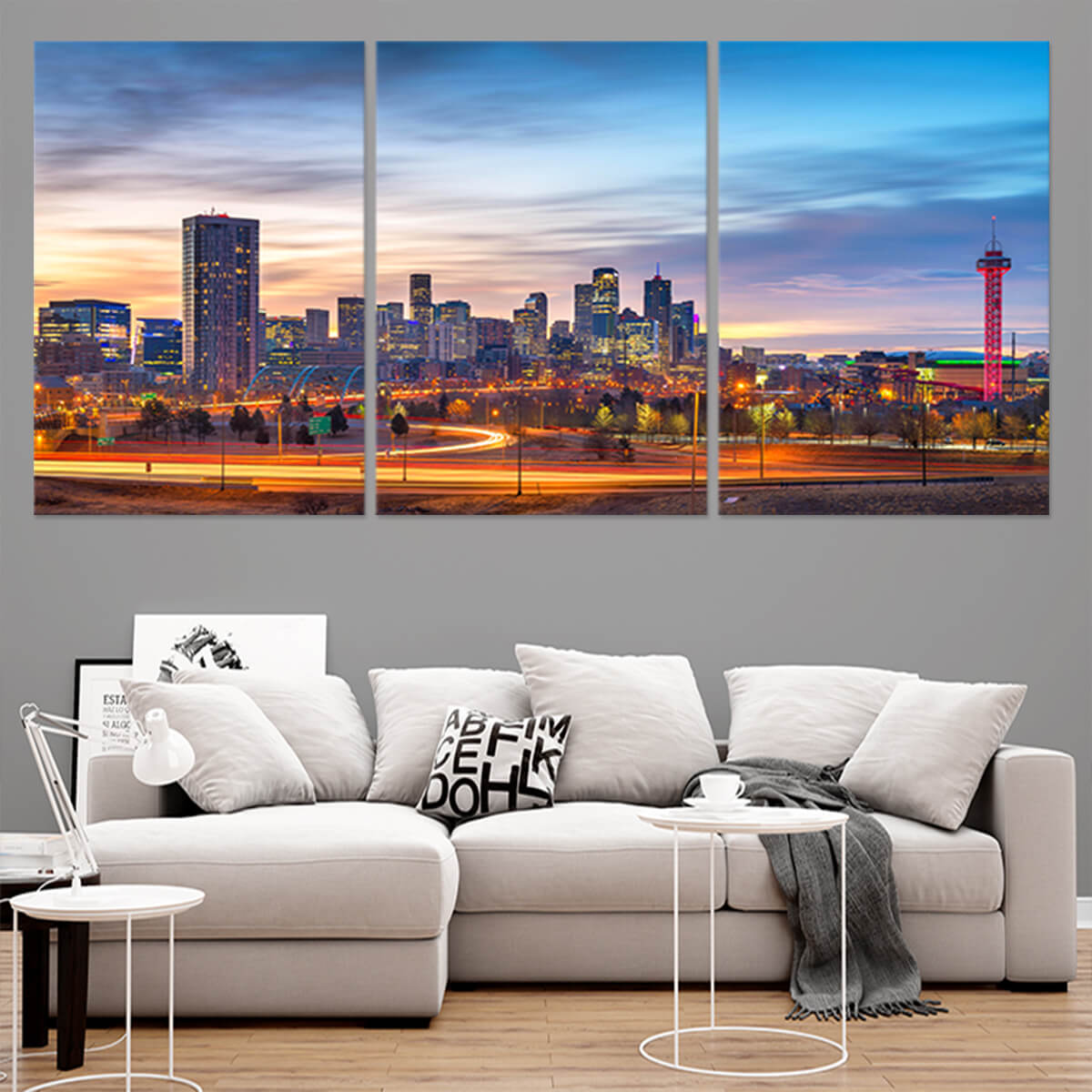 Denver Skyline Wall Art Canvas-Stunning Canvas Prints