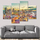 Detroit Skyline Wall Art Canvas-Stunning Canvas Prints