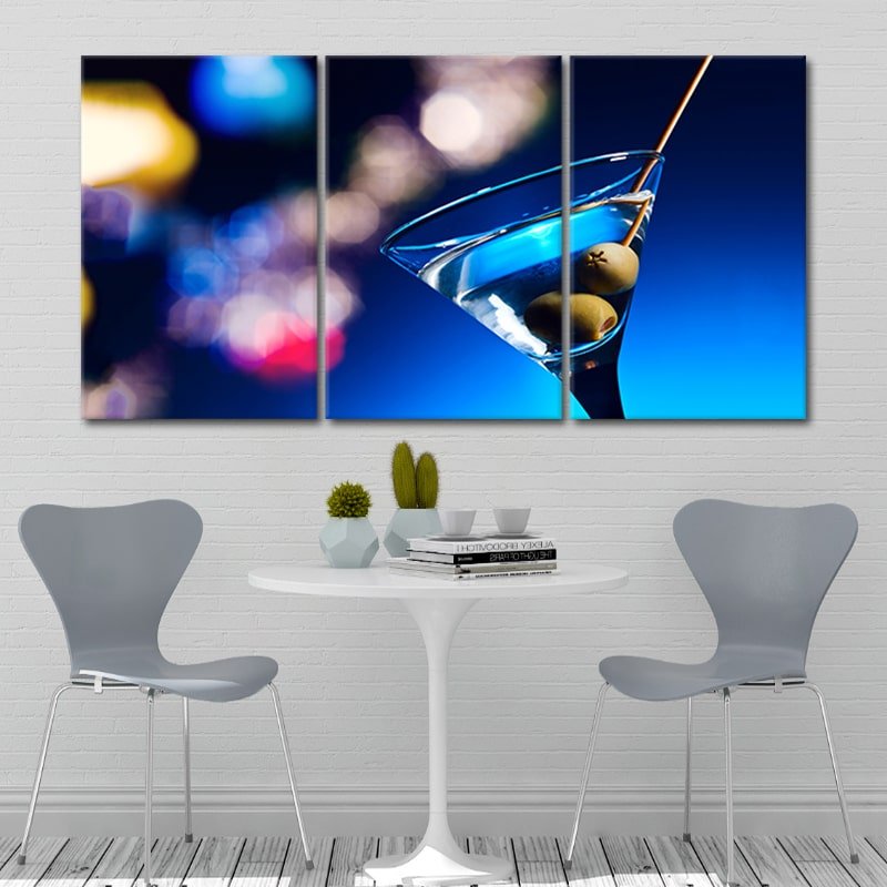 Dirty Martini Canvas Wall Art Set