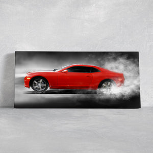 Chevrolet Red Camaro Wall Art Canvas Print-Stunning Canvas Prints