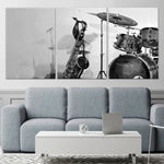 Drums Set Black And White Wall Art-Stunning Canvas Prints