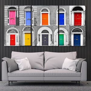 Dublin Doors Multi Panel Canvas Wall Art