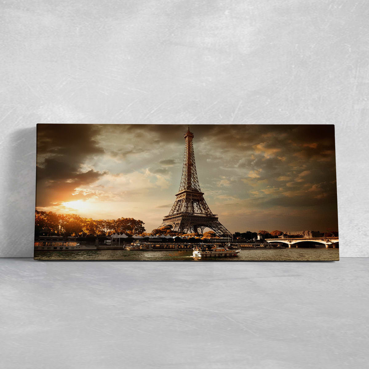 Sepia Eiffel Tower Wall Art Canvas-Stunning Canvas Prints