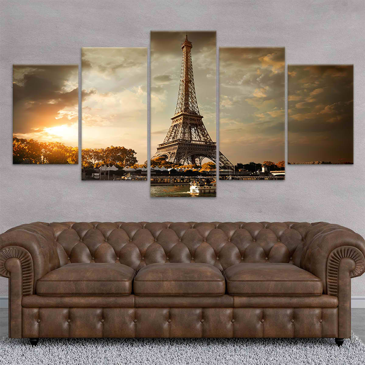 Sepia Eiffel Tower Wall Art Canvas-Stunning Canvas Prints
