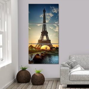 Eiffel Tower Sunset Wall Art Canvas-Stunning Canvas Prints
