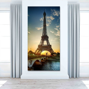 Eiffel Tower Sunset Wall Art Canvas-Stunning Canvas Prints