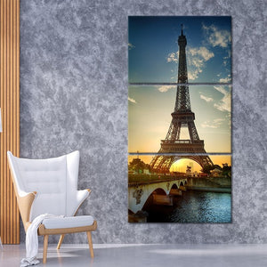 Eiffel Tower Sunset Wall Art Canvas-Stunning Canvas Prints