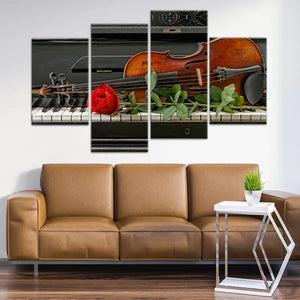 Piano And Violin Wall Art Canvas Print-Stunning Canvas Prints