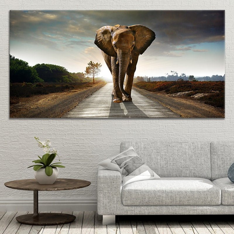 Elephant Multi Panel Canvas Wall Art