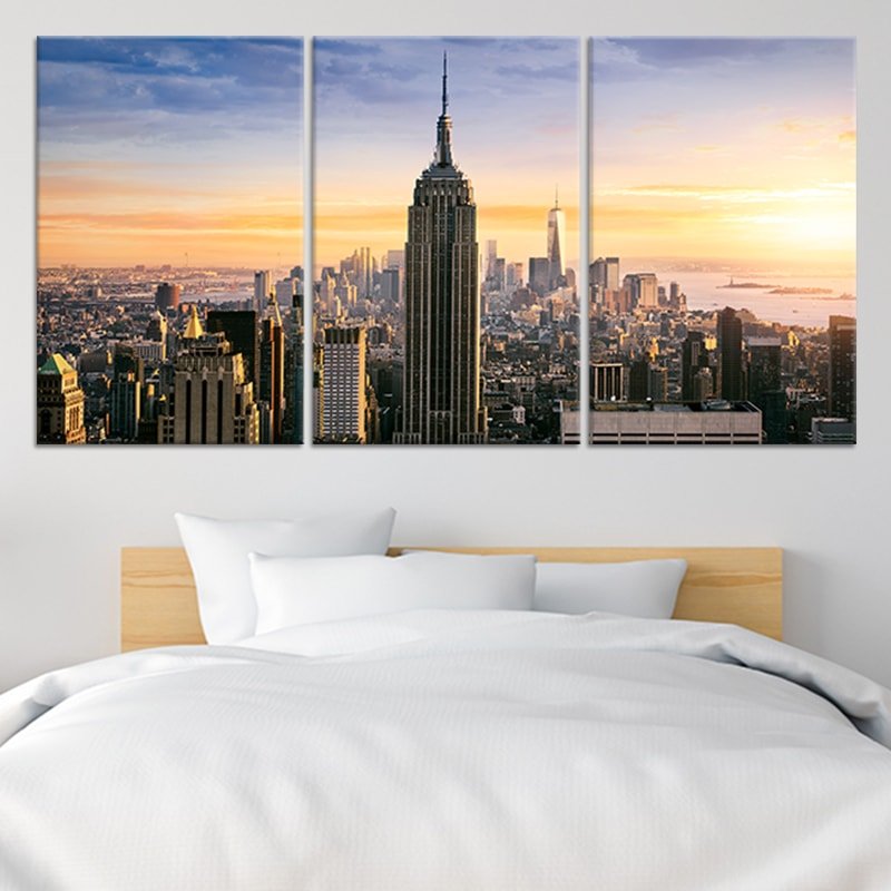 Empire State Building 3 piece wall art