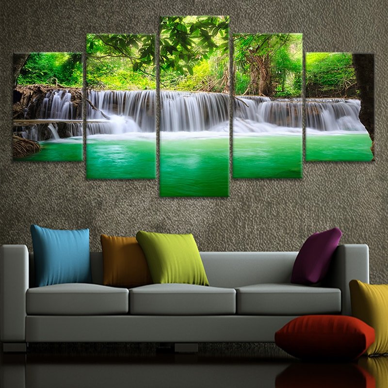Erawan Waterfall Wall Art Canvas-Stunning Canvas Prints