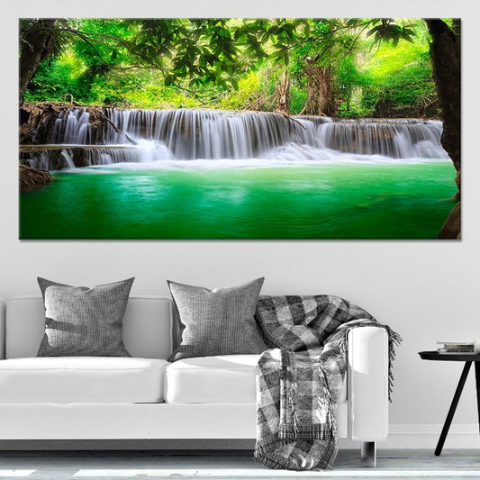 Erawan Waterfall Wall Art Canvas-Stunning Canvas Prints