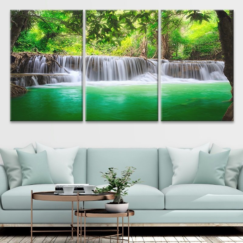 Erawan Waterfall Wall Art Canvas-Stunning Canvas Prints
