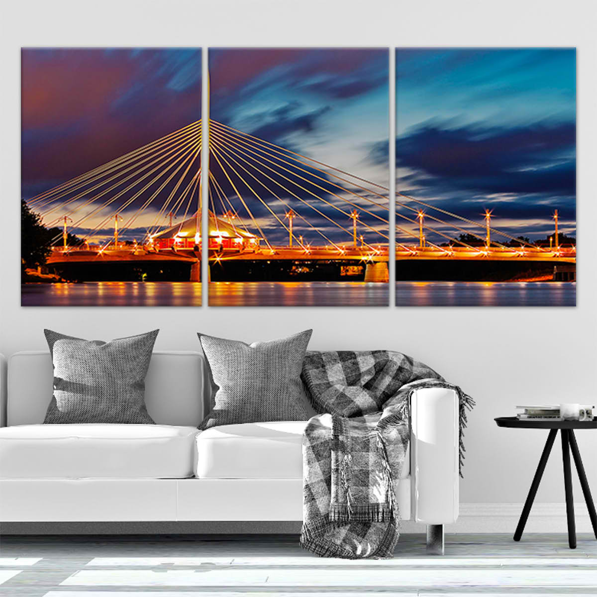 Esplanade Riel Bridge Skyline Wall Art Canvas-Stunning Canvas Prints