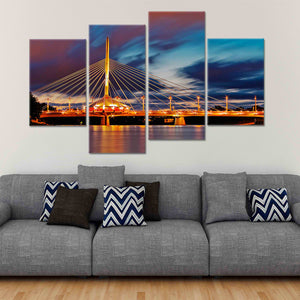 Esplanade Riel Bridge Skyline Wall Art Canvas-Stunning Canvas Prints