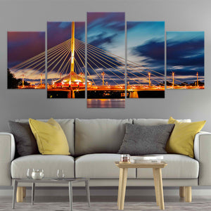 Esplanade Riel Bridge Skyline Wall Art Canvas-Stunning Canvas Prints