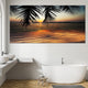 Beach and coastal wall art capturing a stunning sunset reflection.